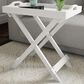 Timberlake Lavish Home Folding End Table in White, , large