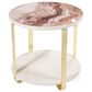 Vista Haus Ariana End Table in Gold and White, , large
