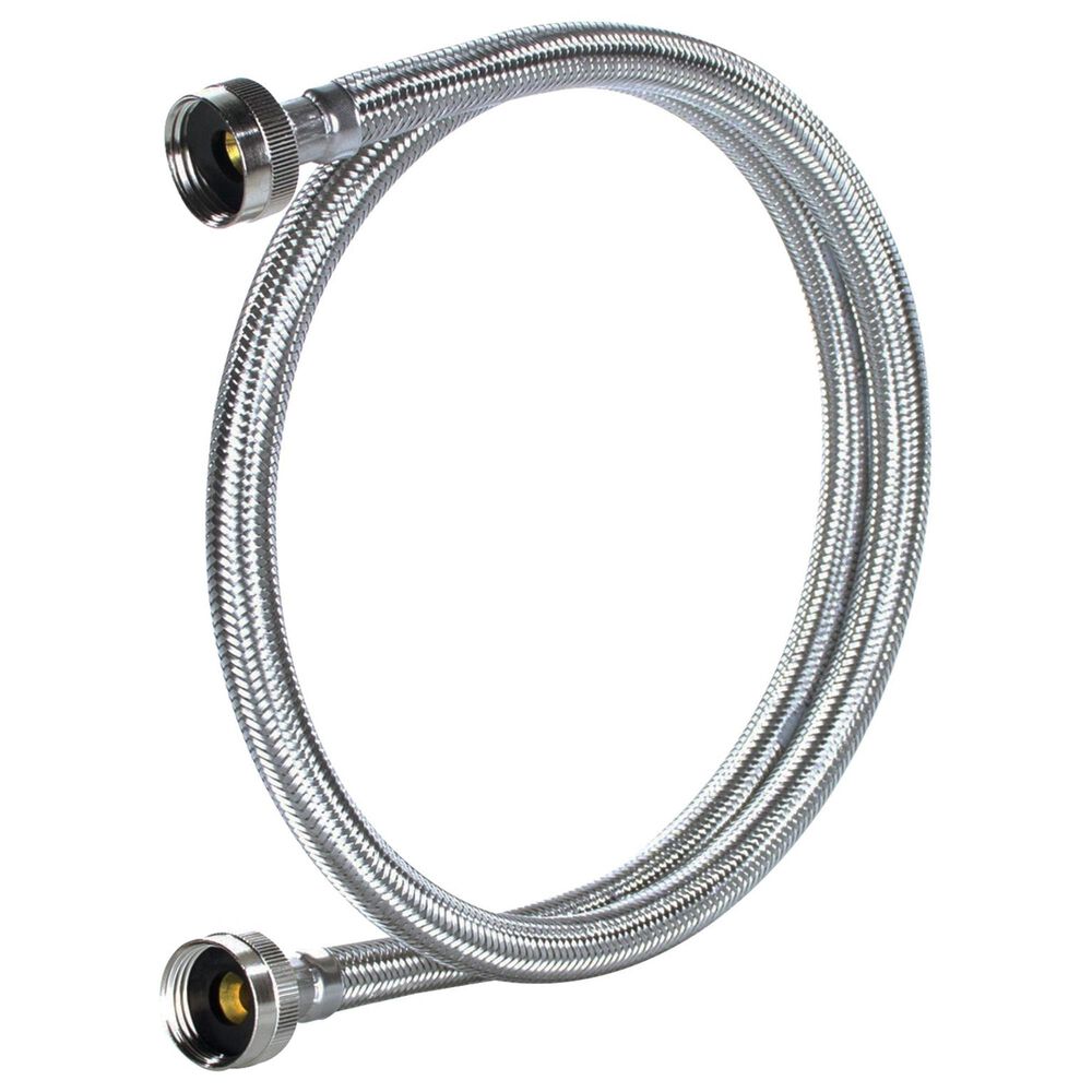 Starfrit 2-Pack 5' Braided Washing Machine Hoses in Stainless Steel, , large