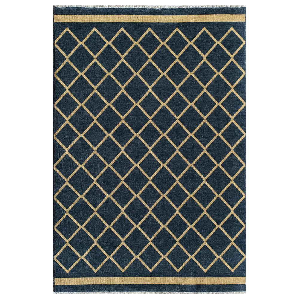 Rugs America Hadley Imperial 2"6" x 4" Navy Blue and Gold Area Rug, , large