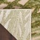 Nourison Aloha ALH41 12" x 15" Ivory and Green Indoor/Outdoor Area Rug, , large