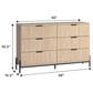 Walker Edison Paris 6-Drawer Dresser in Black, , large