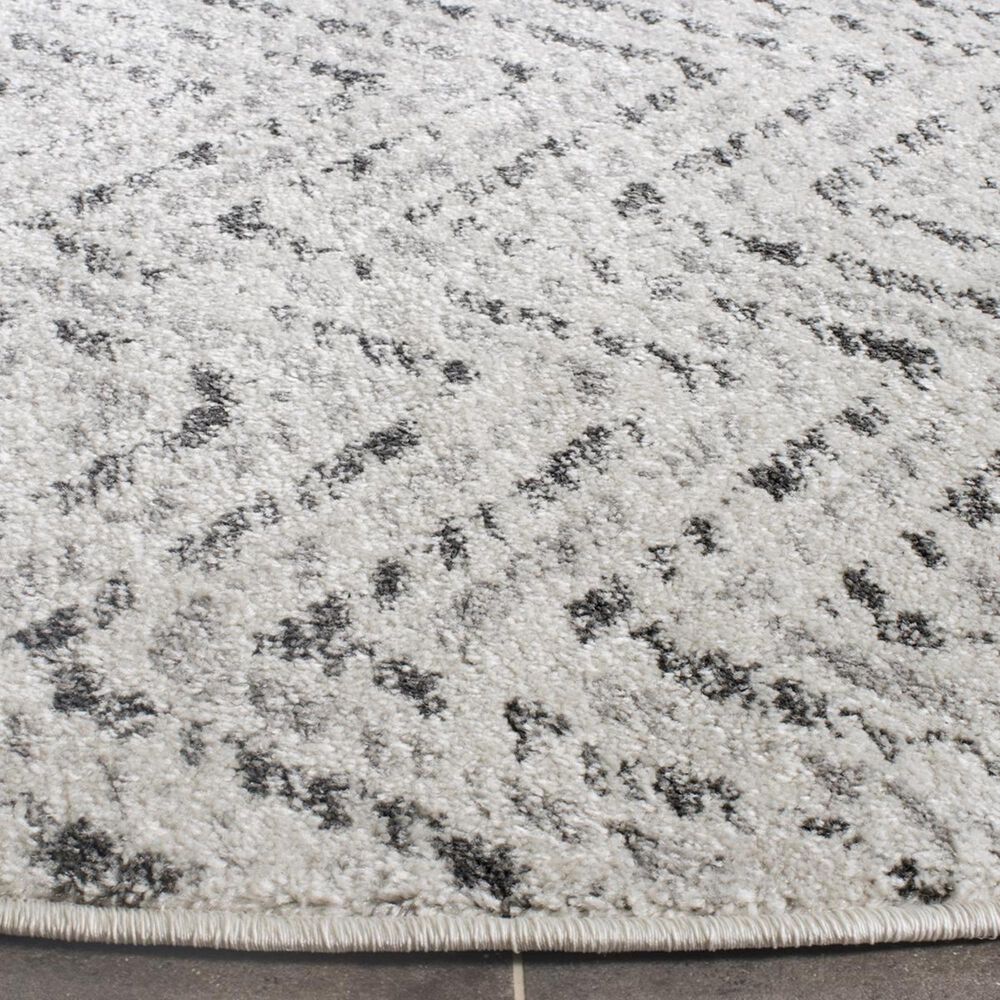 Safavieh Adirondack ADR104N-6R 6&#39; x 6&#39;  Ivory/Charcoal Round Rug, , large