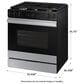 Samsung Bespoke Bespoke 6.0 Cu. Ft. Smart Slide-In Gas Range with Non-stick Griddle and 18K BTU Brass Burner in Stainless Steel, , large