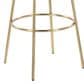 LumiSource Ava Swivel Bar Stool with Espresso Velvet Upholstery in Gold (Set of 2), , large