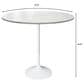 Leisuremod LeisureMod Verve Collection Modern Bar Height Table White Base with 48 Round Marble White Sintered Stone Top, , large