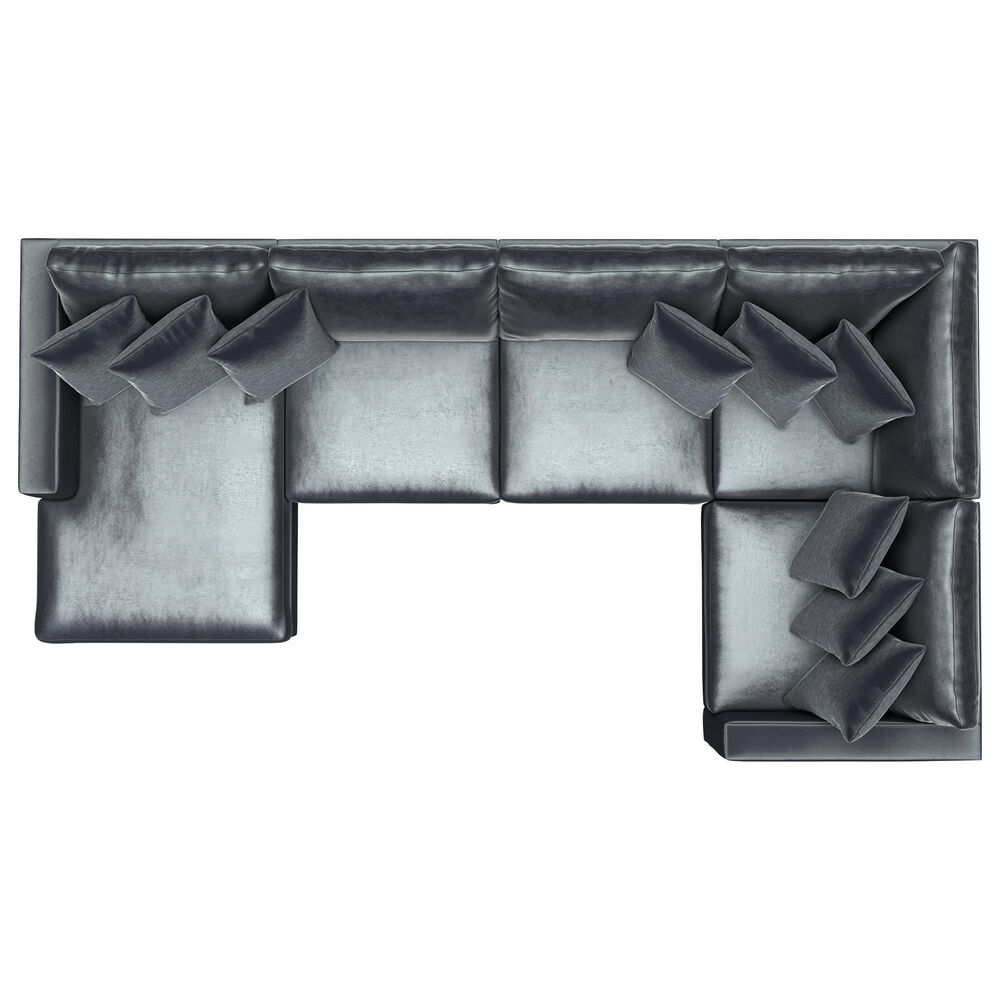 Hartsfield Remington 5-Piece Stationary Right Facing Chaise Sectional in Slate, , large