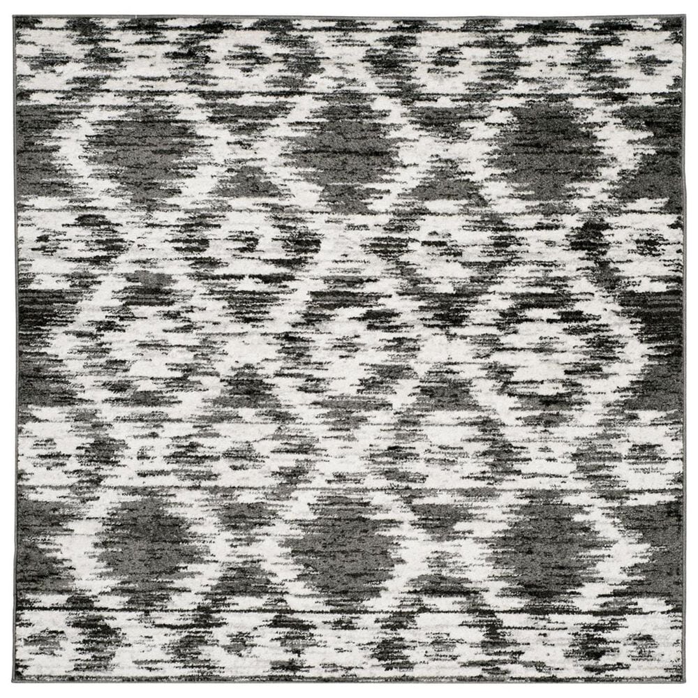 Safavieh Adirondack ADR118R-4SQ 4" x 4" Charcoal/Ivory Square Rug, , large