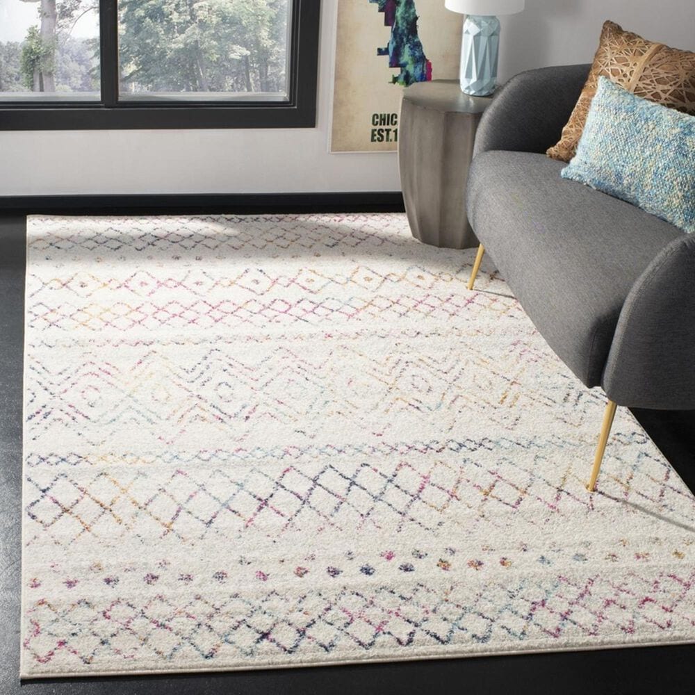 Safavieh Madison MAD798A 3&#39; x 5&#39; Ivory and Fuchsia Area Rug, , large