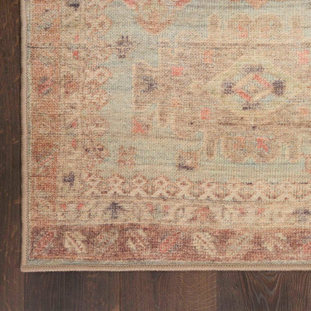 Nourison Vintage Washables Sage and Multicolor 4' x 6' Area Rug, , large
