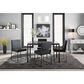 LumiSource Fuji Side Chair with Black Faux Leather Cushion in Black (Set of 2), , large