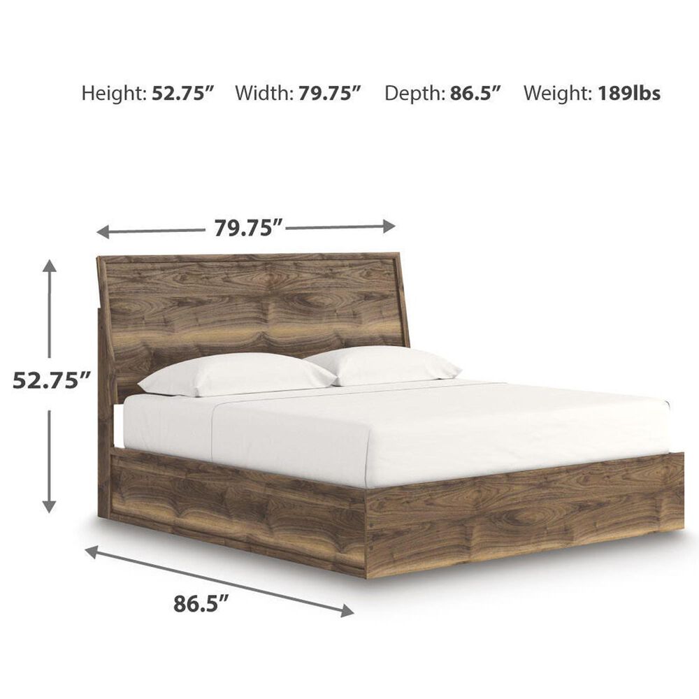 Ashley Chirason King Platform Bed in Warm Natural Brown, , large