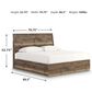 Ashley Chirason King Platform Bed in Warm Natural Brown, , large