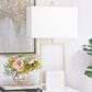 Maple and Jade 27" Metal and Marble Geometric Table Lamp with Linen Shade in Gold, White and Gray, , large