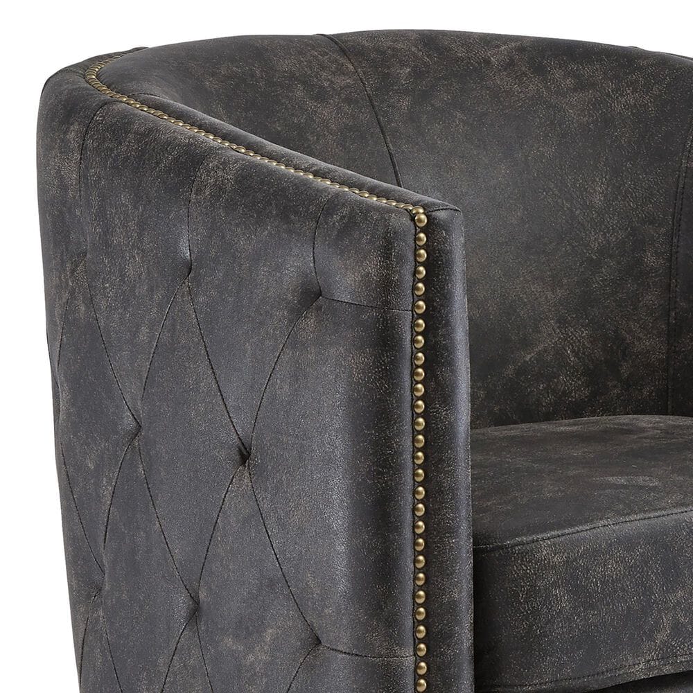 Ashley Brentlow Swivel Chair in Distressed Black, , large