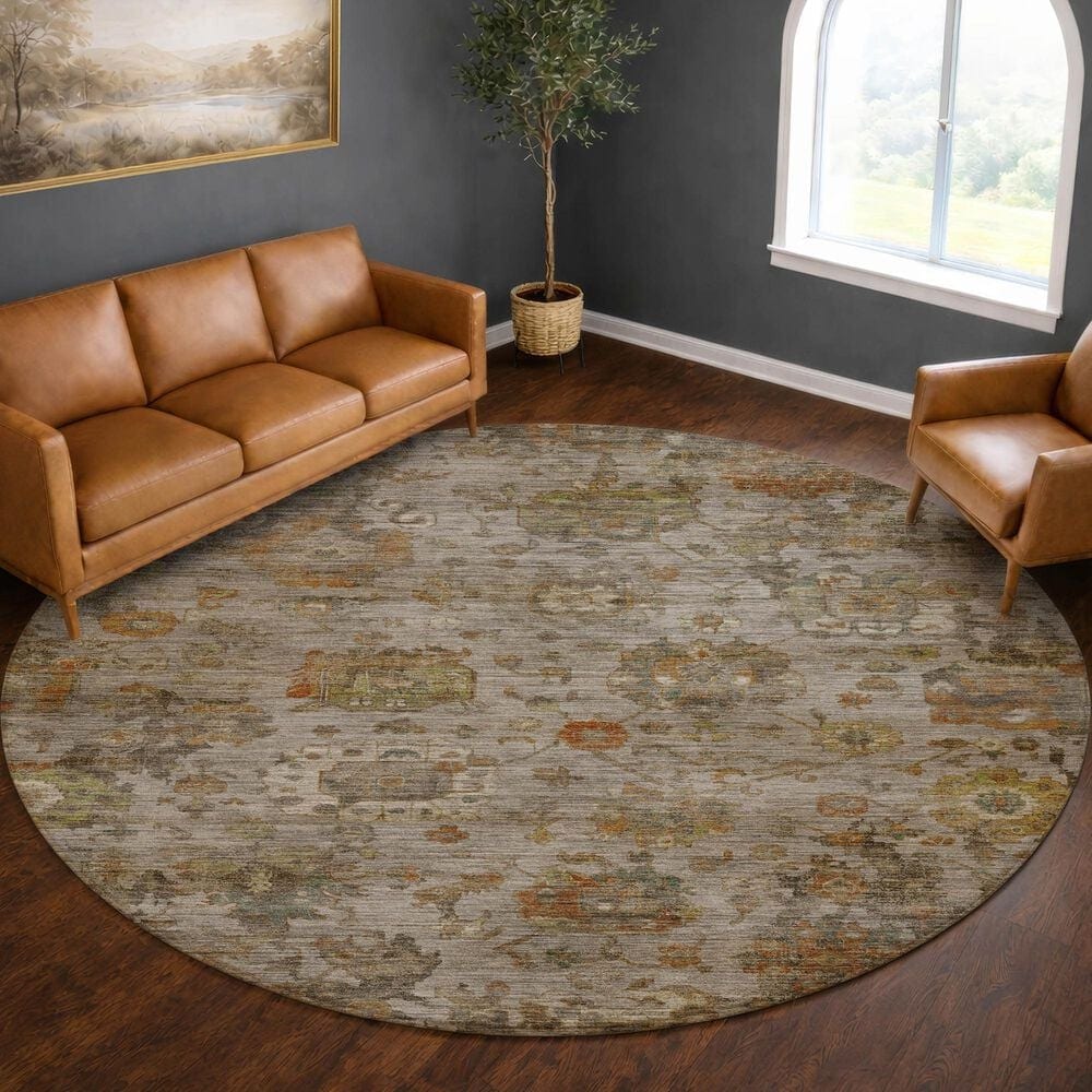 Dalyn Rug Company Aristo Silver 8' Round Area Rug, , large