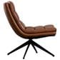 Porter Design Cetus Swivel Accent Chair in Camel, , large