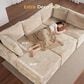 HOMLUX 9-Piece Mod L-Sectional with Chaise in Beige, , large