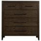 Hawthorne Furniture Norwich 5 Drawer Chest in Dark Rustic Oak, , large