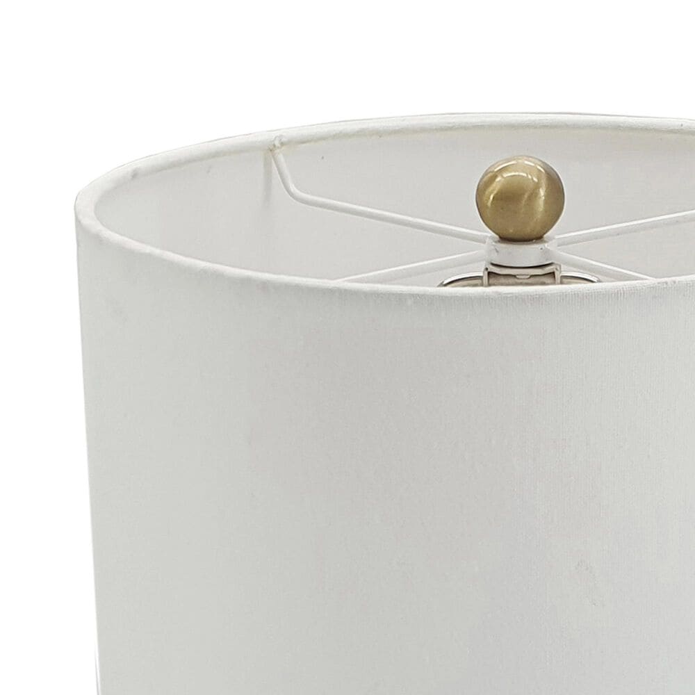 A&amp;B Home Ipori Buffet Lamp in White and Brass, , large