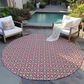 Dalyn Rug Company Marlo 10" Round Red Indoor/Outdoor Area Rug, , large