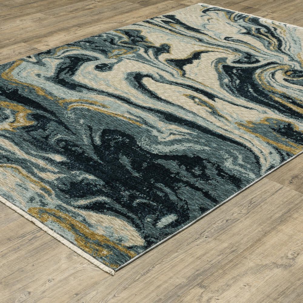 Oriental Weavers Capella Abstract Blue 6&#39;7&quot; x 9&#39;6&quot; Area Rug, , large