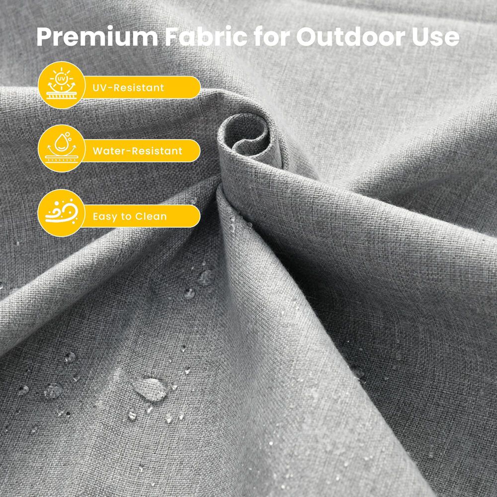 HOMLUX 11-Piece Outdoor Modular Sofa Conversation Set in Gray, , large