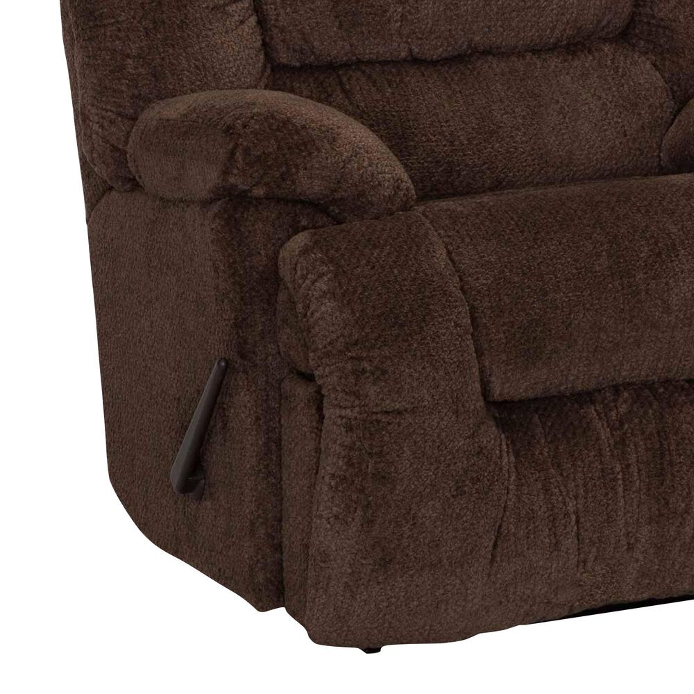Moore Furniture Everest Oversized Manual Rocker Recliner in Nucleus Fudge, , large