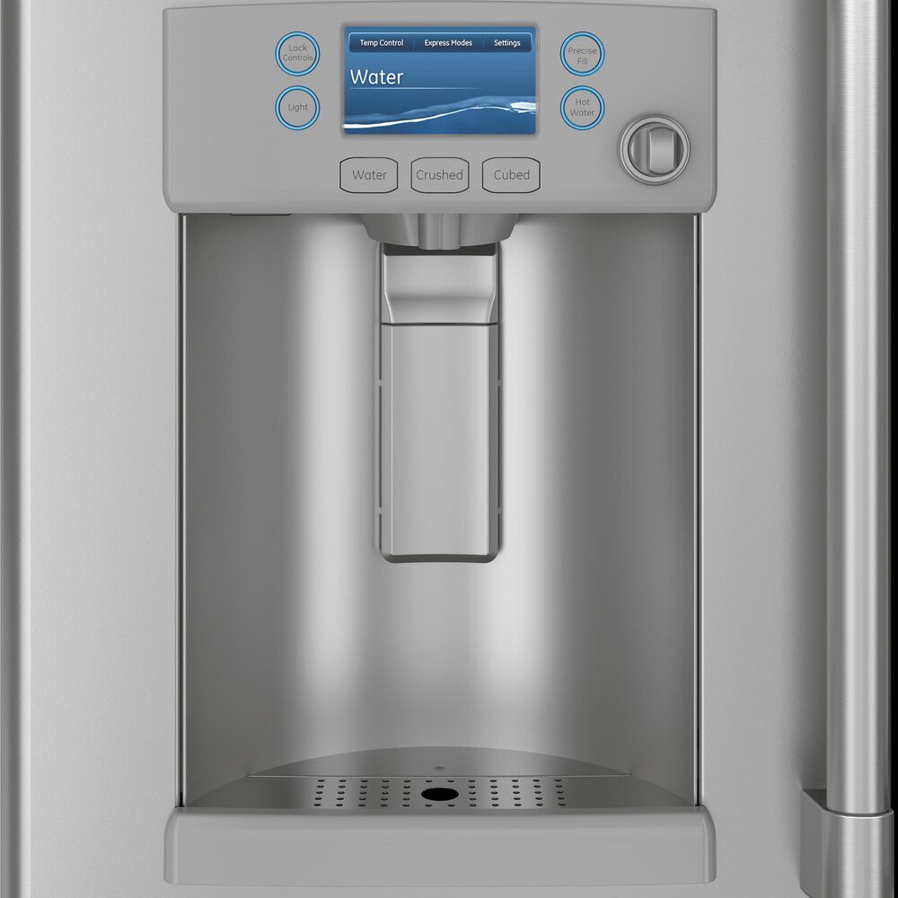 Cafe 4-Piece Kitchen Package with 22.1 Cu. Ft. French Door Refrigerator and Electric Range in Stainless Steel, , large