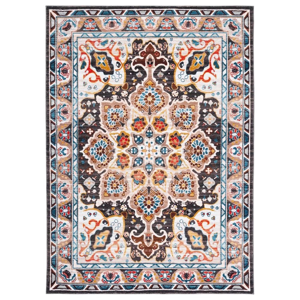 Safavieh Riviera 7"9" x 10" Beige and Charcoal Area Rug, , large