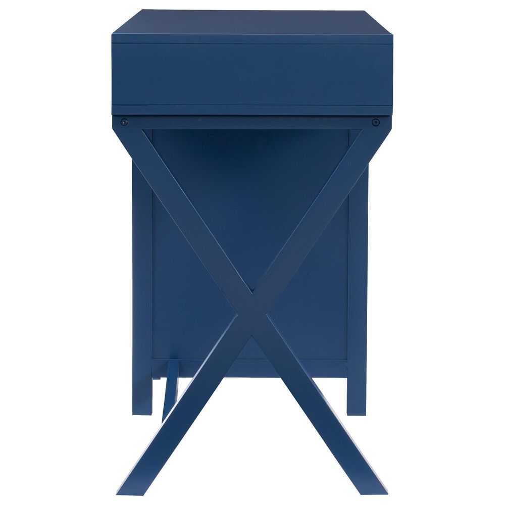 Linon Home Decor Peggy Side Storage Desk in Navy, , large