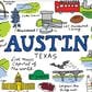 1 Brilliant Gift Wanderer Austin Texas Glass Cutting Board in White, , large