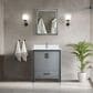 Lexora Home Ziva 30" Single Bathroom Vanity in Dark Grey with 2 cm White Quartz Top and Rectangular Sink, , large