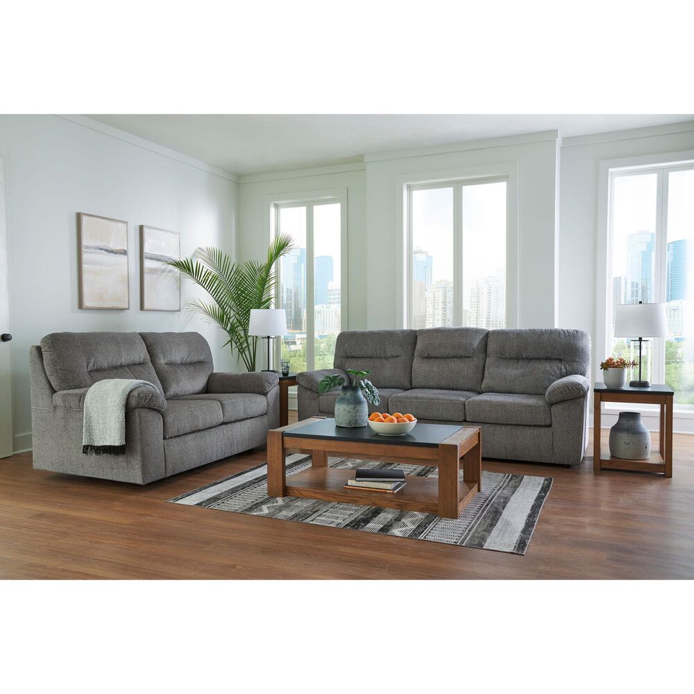 Ashley Bindura Manual Reclining Glider Loveseat in Mineral, , large