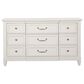 Nicolette Home Willowbrook 9-Drawer Dresser and Mirror in Egg Shell White, , large