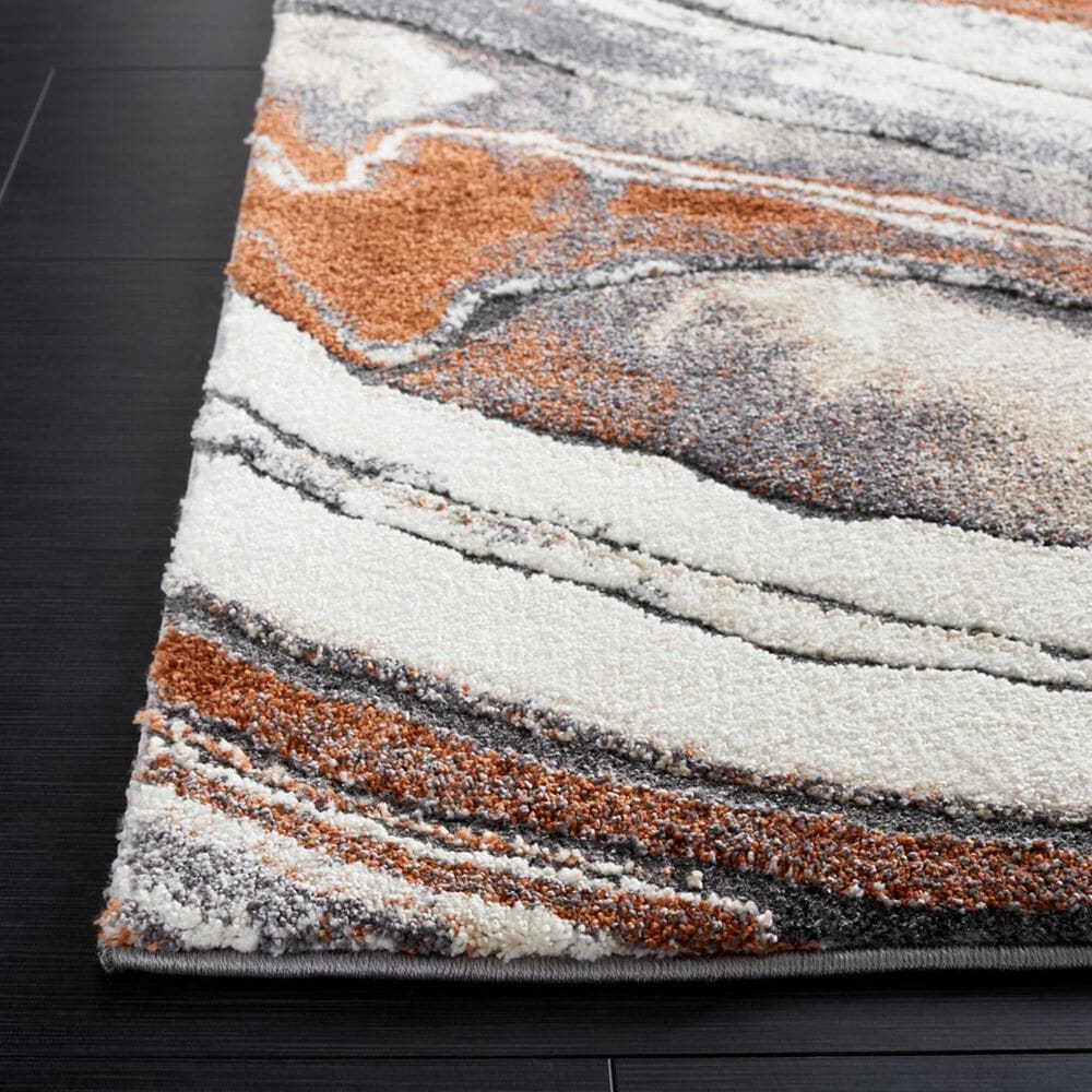 Safavieh Cyrus Shag CYR134F CYRUS SHAG 8&#39; x 10&#39; Grey and Rust Area Rug, , large