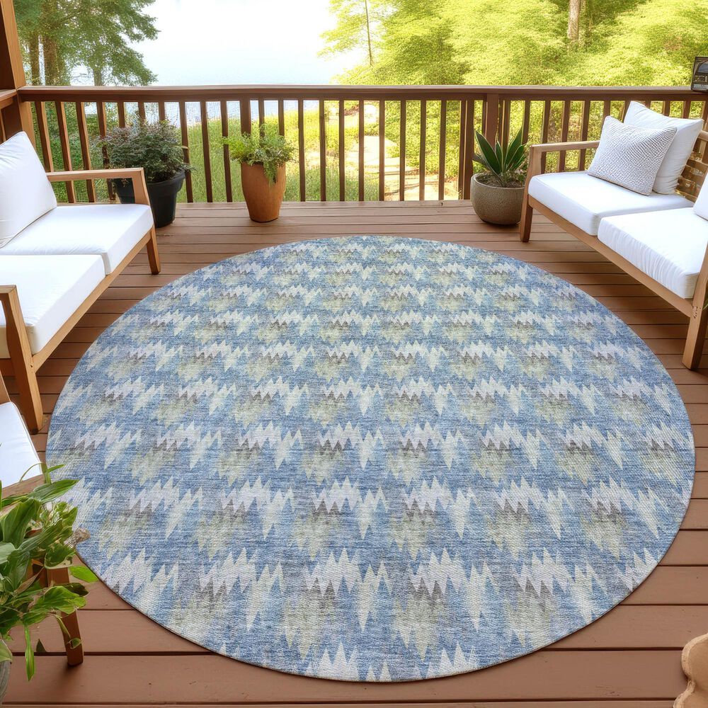 Dalyn Rug Company Soft Essentials Blue 8' Round Area Rug, , large