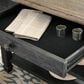 Ashley Tyler Creek 3-Drawer Dining Table in Antique Black and Weathered Oak - Table Only, , large