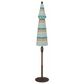 Garden Party Market 9" Octagon Push Button Tilt Umbrella with Bronze Base in Gateway Mist Stripe, , large