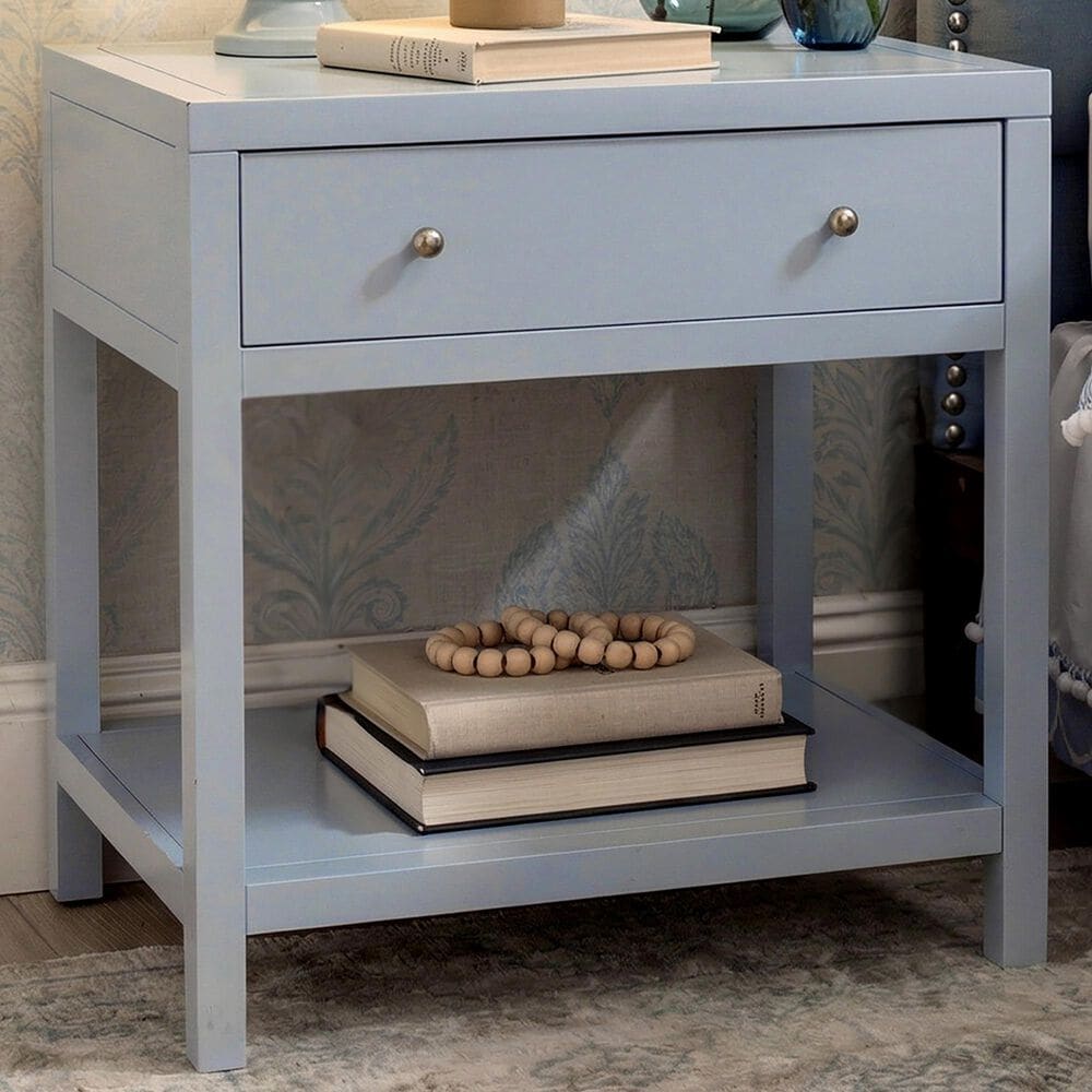 Butler Specialty Company Nora 1-Drawer 30" Nightstand in Light Blue, , large
