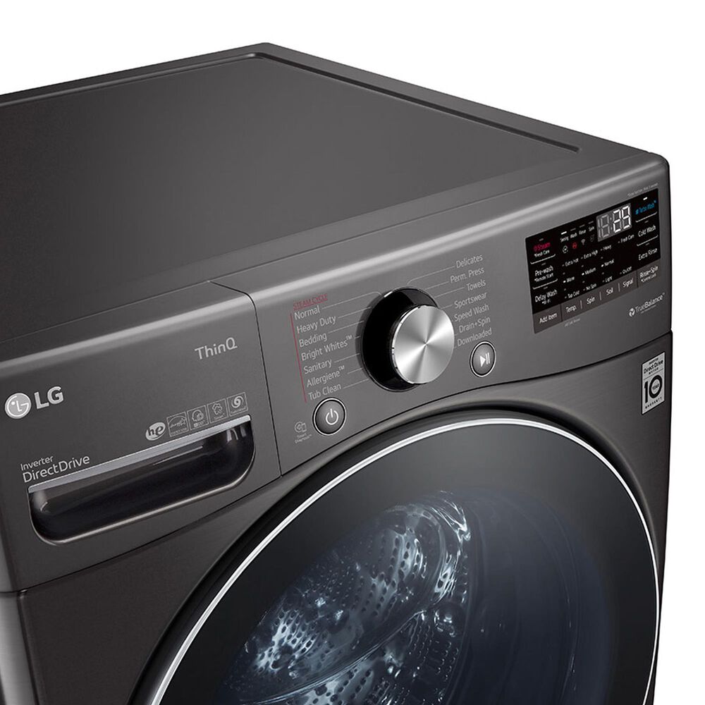 LG 5.0 Cu. Ft. Front Load Washer with TurboWash 360 in Black Steel, , large