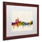 Timberlake Michael Tompsett "Amsterdam The Netherlands Skyline" Matted Brown Framed Art 11x14, , large