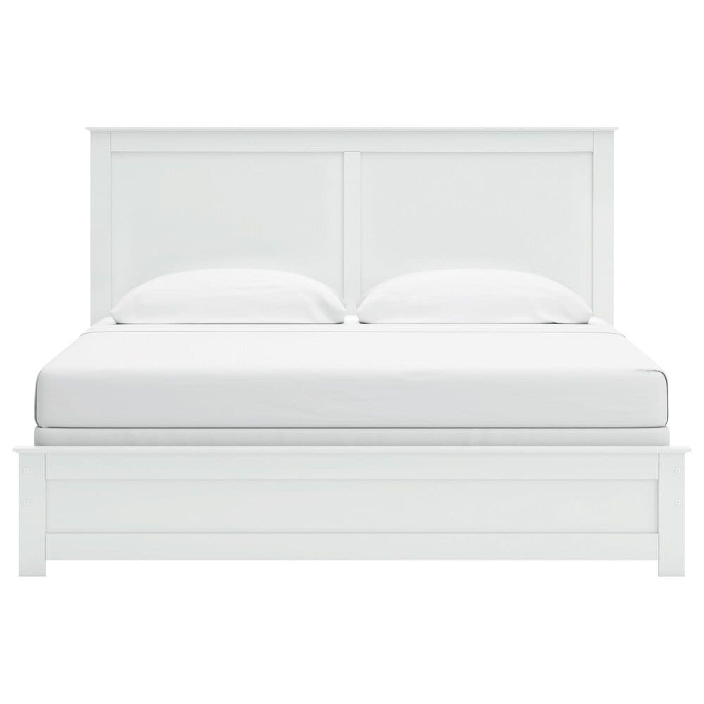 Ashley Bostwick Shoals King Panel Bed in White, , large