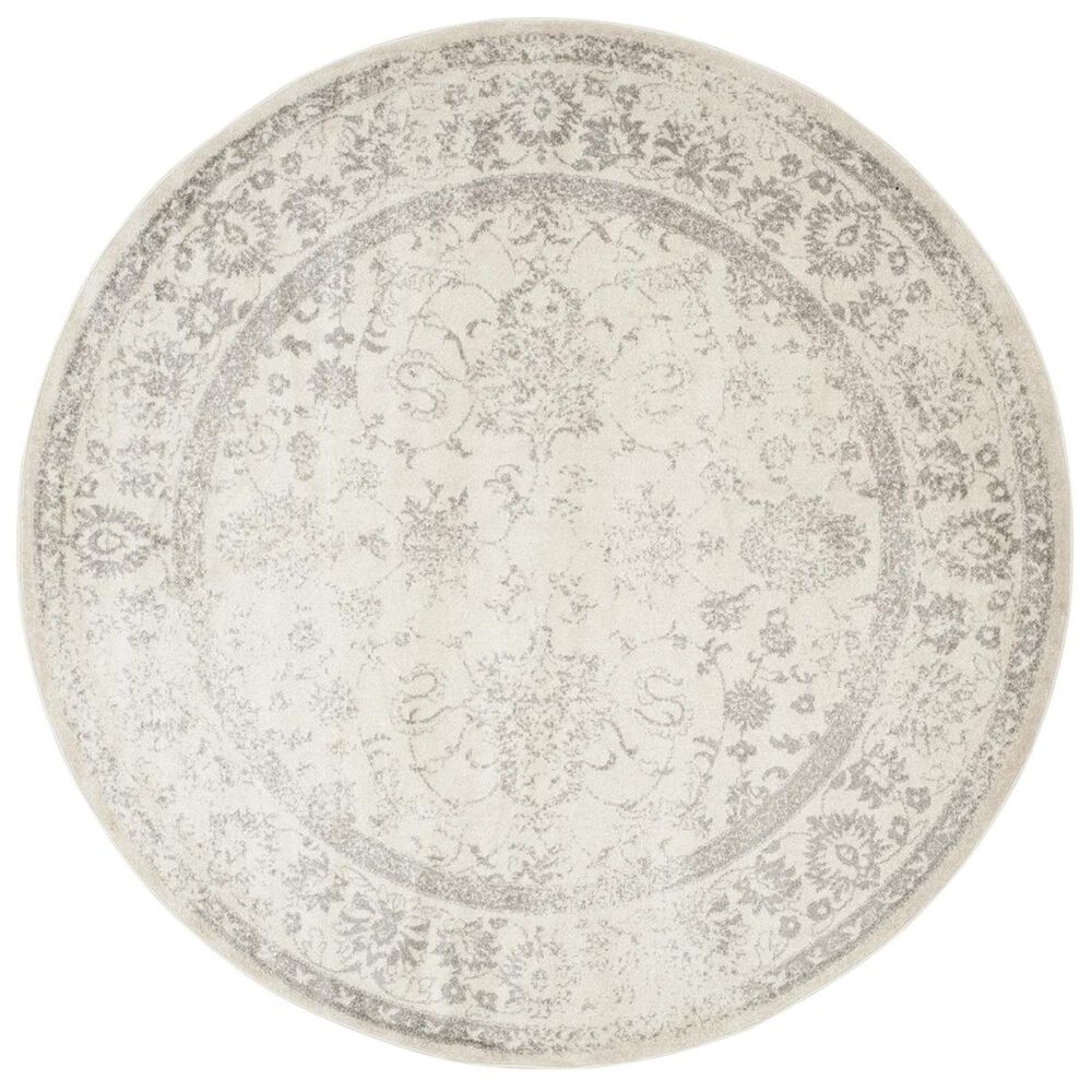 Safavieh Adirondack ADR109C-12R 12&#39; x 12&#39;  Ivory/Silver Round Rug, , large