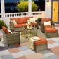 HOMLUX 6-Piece Outdoor Sofa Set in Orange, , large