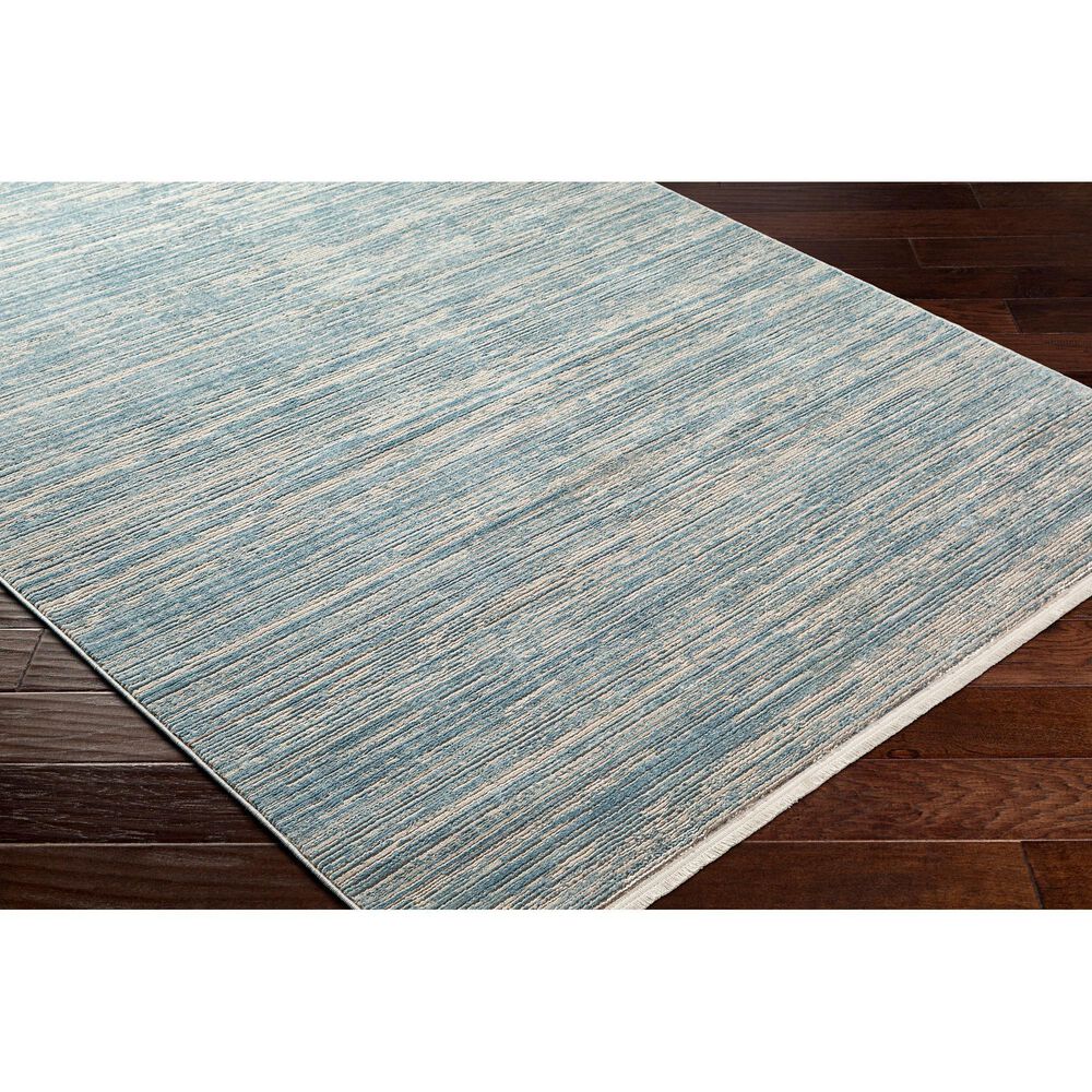 Surya Masha Striped 7&#39;10&quot; x 10&#39; Cream, Denim and Gray Area Rug, , large