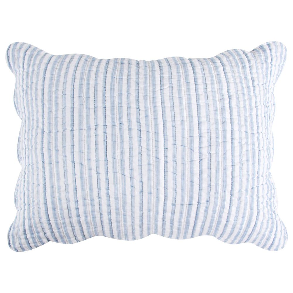 Levtex Martha Stripe 3-Piece King Quilt Set in Blue and White, , large