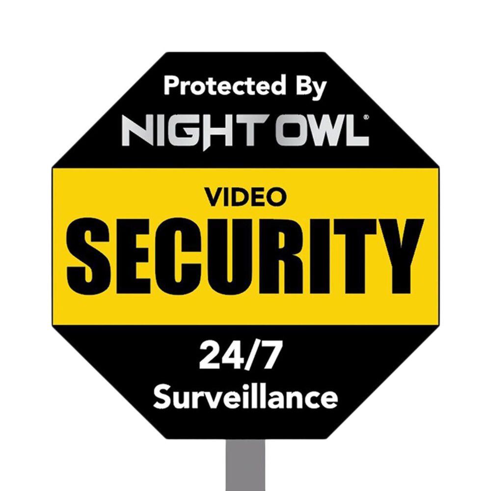 Night Owl Reflective Outdoor Yard Sign, , large