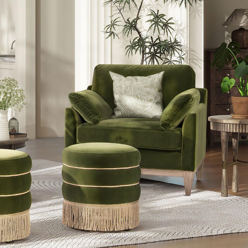 Jennifer Taylor Home Pasadena Accent Arm Chair in Olive Green, , large