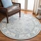 Safavieh Micro-Loop Traditional 5" Round Light Blue and Ivory Area Rug, , large